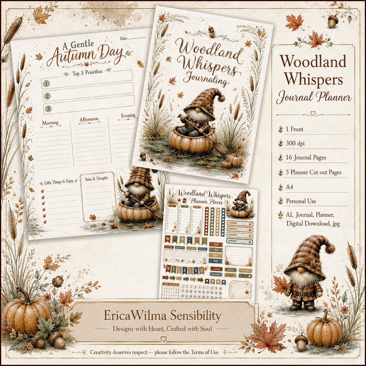 (image for) EW AI Woodland Whispers - Journaling Planner 2026